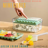 PREMIUS 2 Tray Ice Cube Tray with Container and Scoop, Yellow-Clear from ShopBobbys