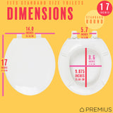 PREMIUS Beveled Plastic Toilet Seat, Standard Round, 17 Inches from ShopBobbys