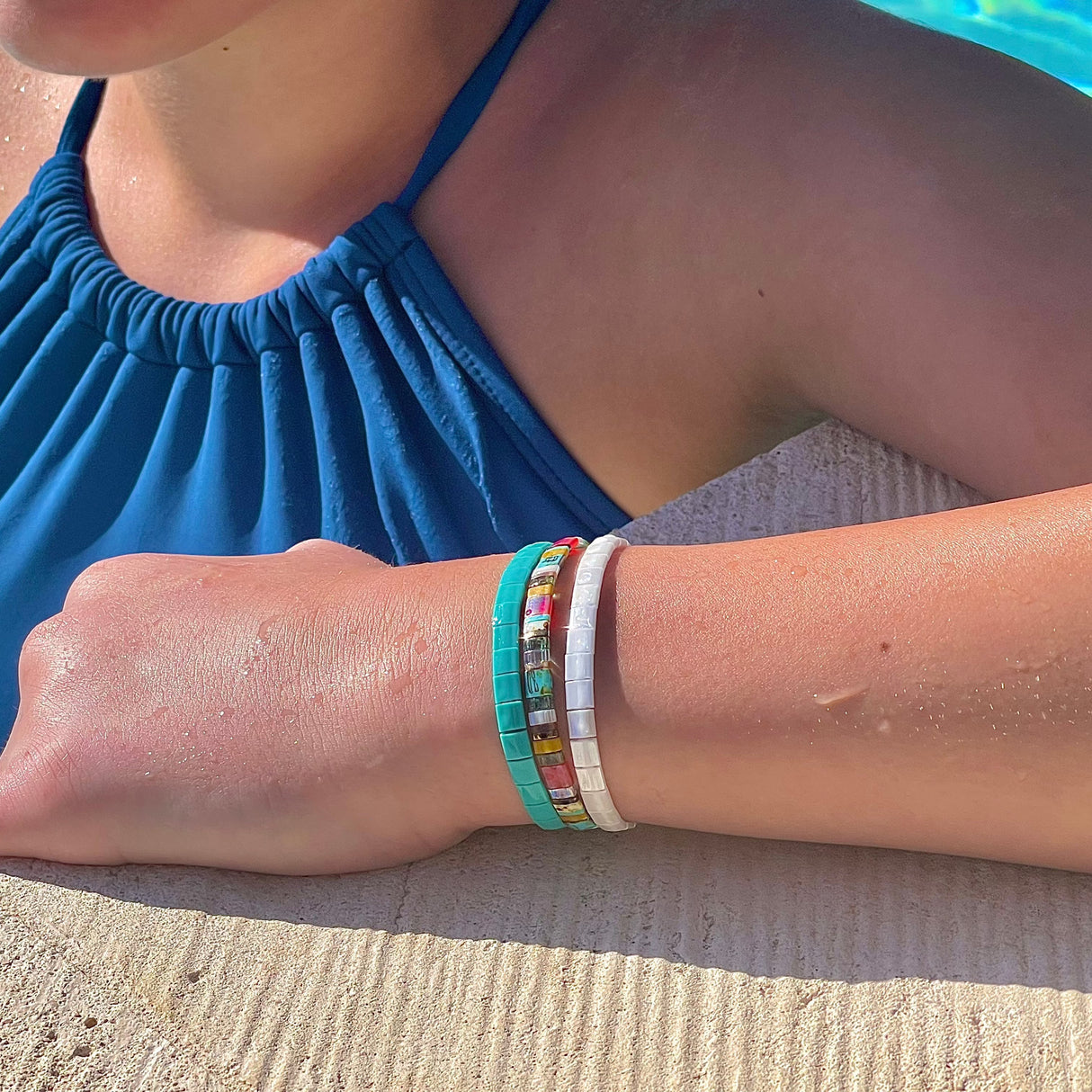 BEACH BUM - Tila Bead Bracelet Stack of 3 from Mack & Rex