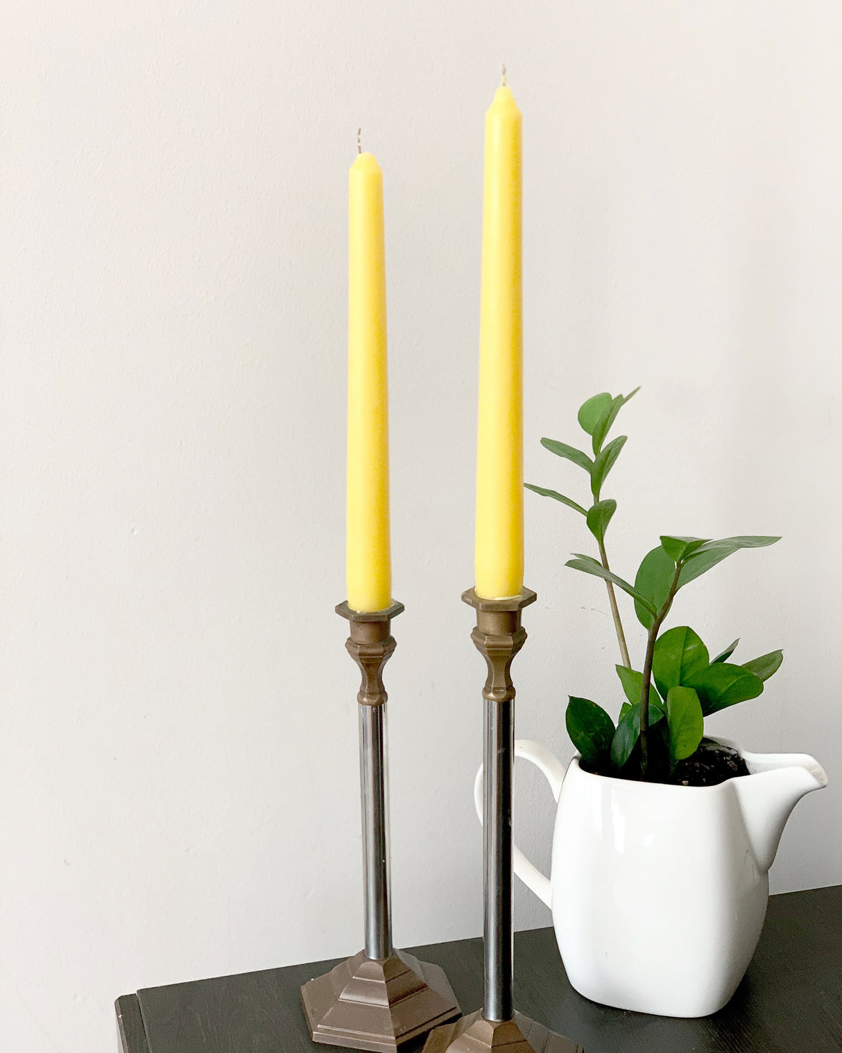 Pure Beeswax Taper Candles Set of 2- 10” Tapers (100%) from Wellness by Ari