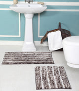 Premius Striped 2 Piece Non-Slip Bath Rug Set, 17x24, 20x32 Inches from ShopBobbys