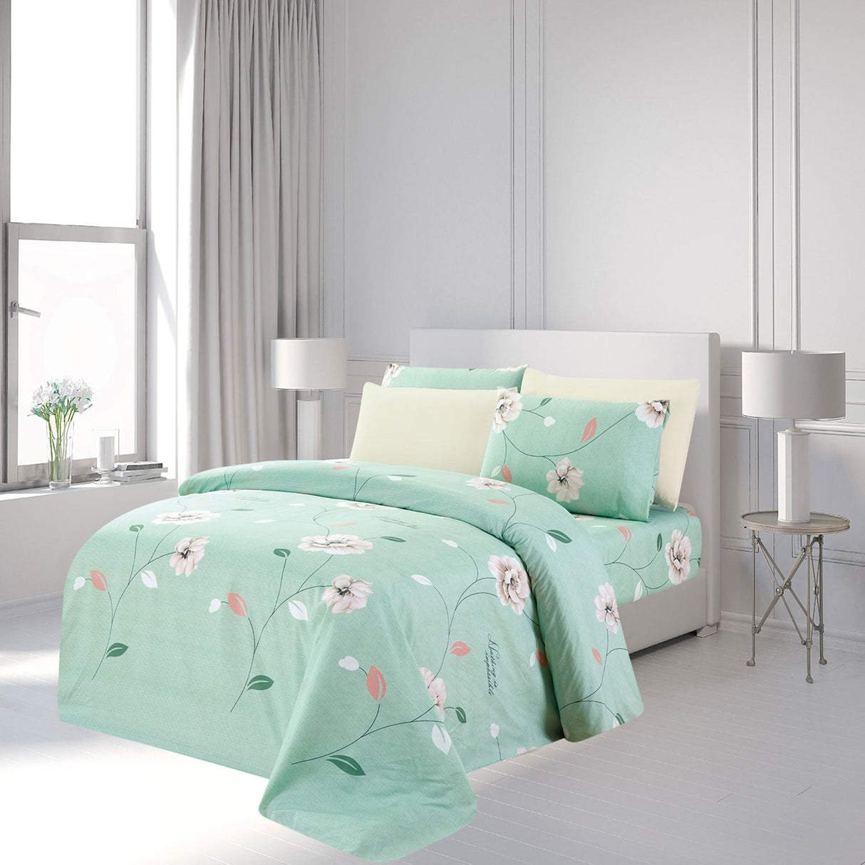Premius Claire Premium Luxurious Wrinkle-Free Microfiber Sheet Set from ShopBobbys
