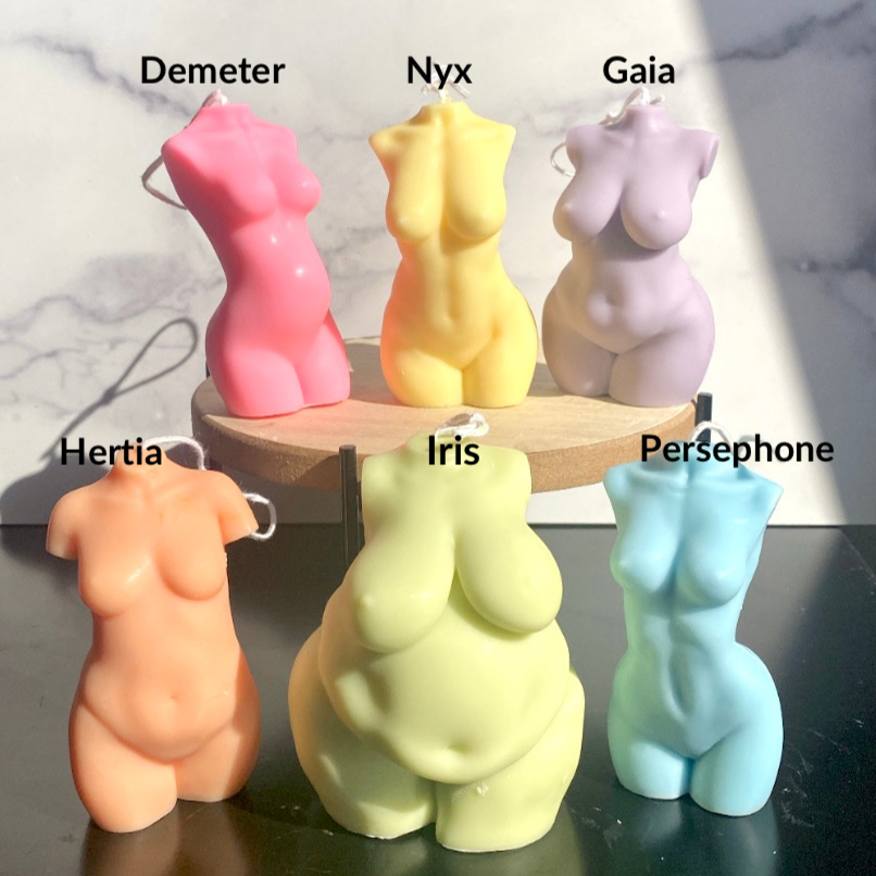 Pastel Goddesses Candles from Pretty Honest Candles