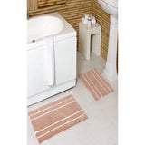 PREMIUS 2 Piece Striped Bath Rug Set, 17x24 and 20x32 Inches from ShopBobbys