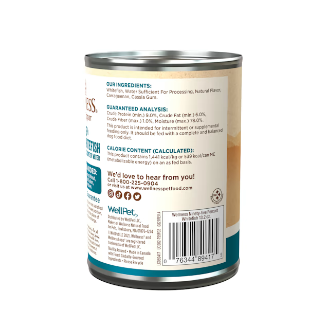Wellness Adult 95% Whitefish Wet Dog Food (13.2oz) from The Family Pet