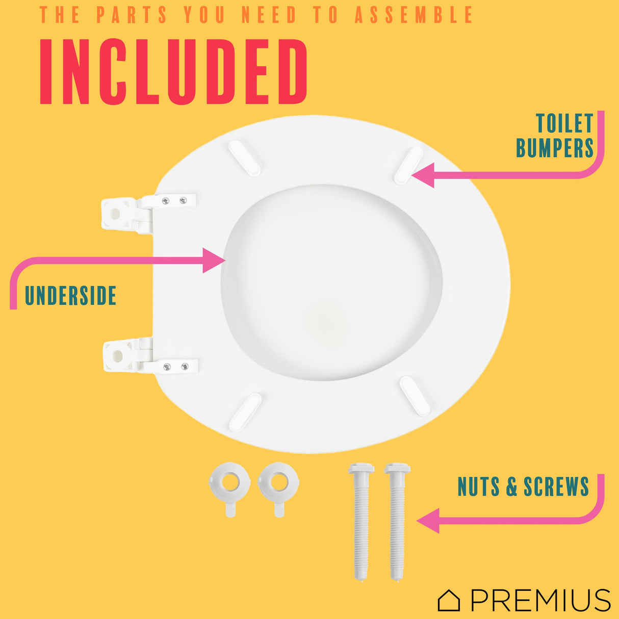 PREMIUS Wood Toilet Seat, Standard Round, 17 Inches from ShopBobbys
