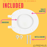 PREMIUS Wood Toilet Seat, Standard Round, 17 Inches from ShopBobbys