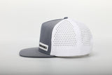 Premium Active 5-Panel DadVibe Hat (Heather Grey/White) from DadBod Apparel