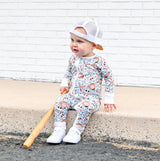 BASEBALL SMILEY DREAM ROMPER from DREAM BIG LITTLE CO