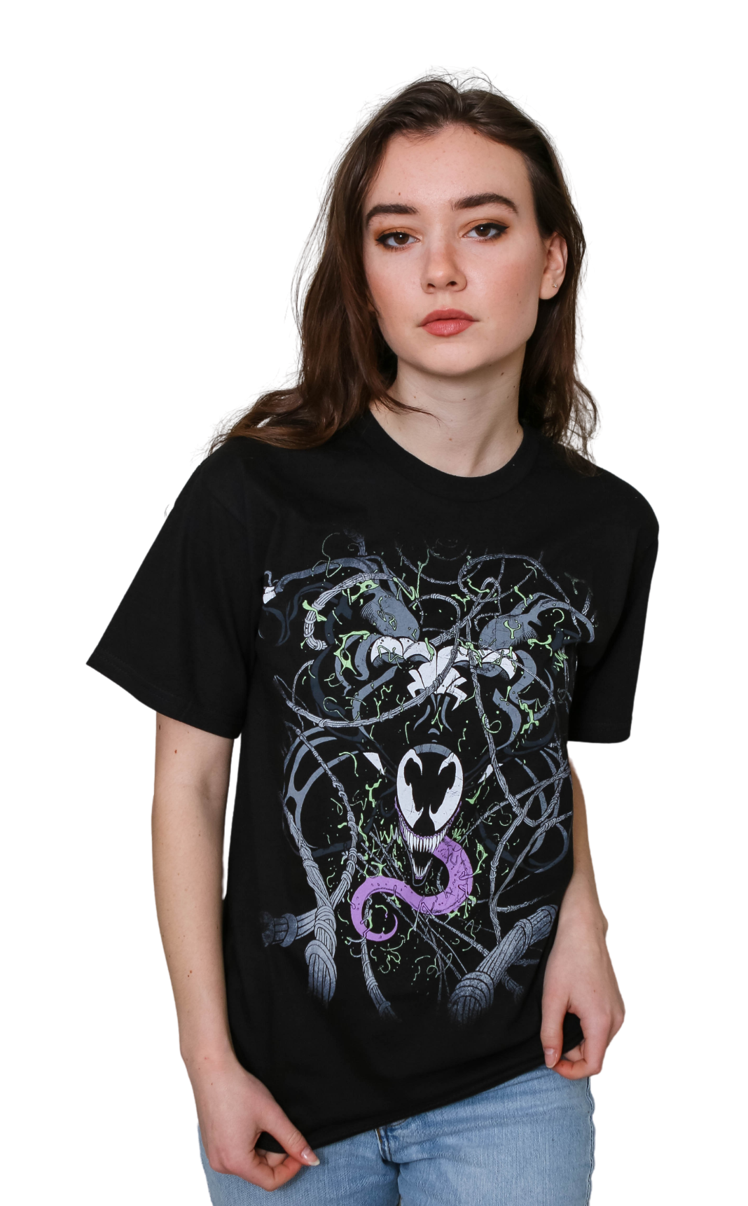 Venom Webs Spider-Man Marvel Comics Adult T-Shirt From Your Favorite T Shirts