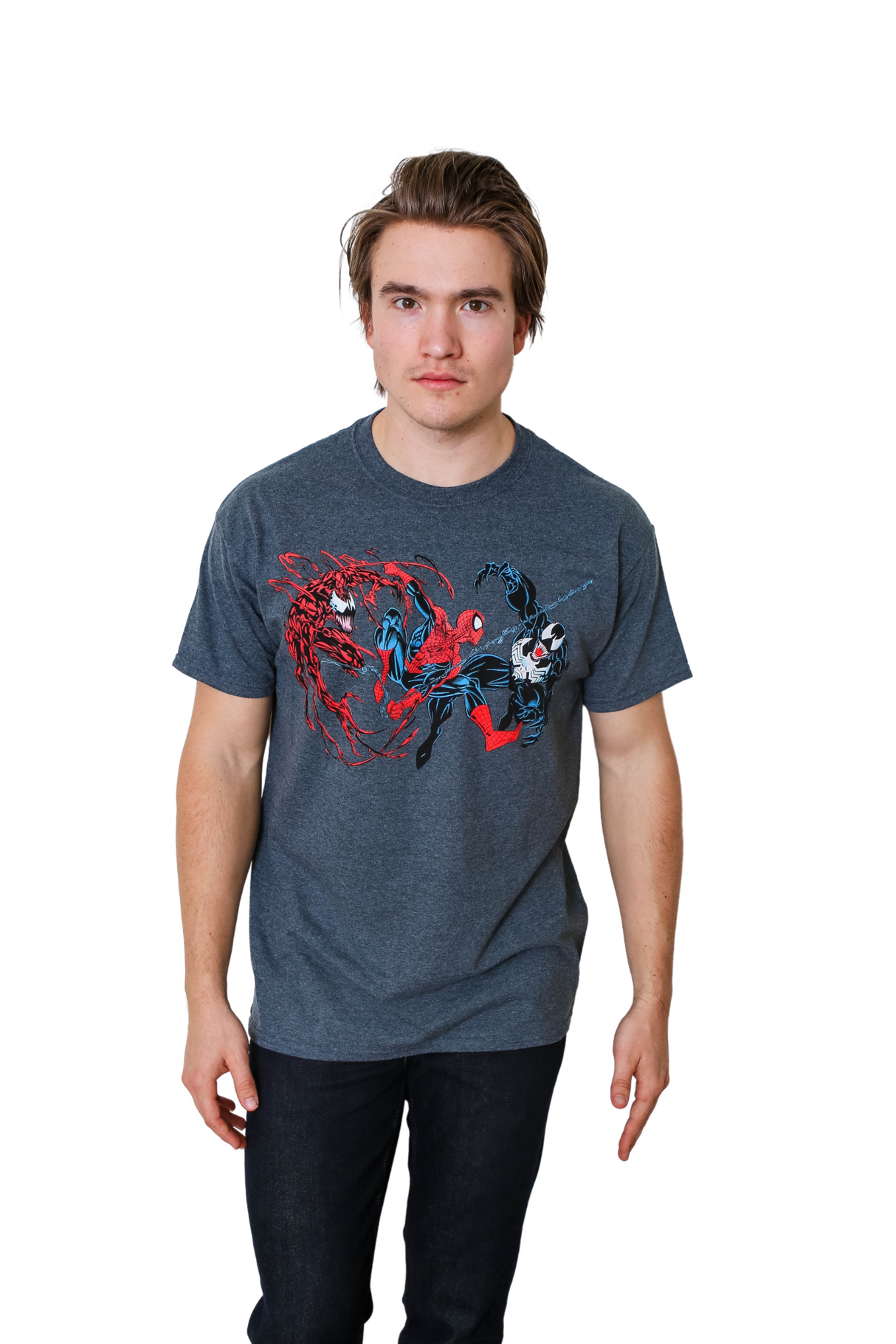 Spider-Man Vs The Symbiotes Marvel Comics Adult T Shirt From Your Favorite T Shirts