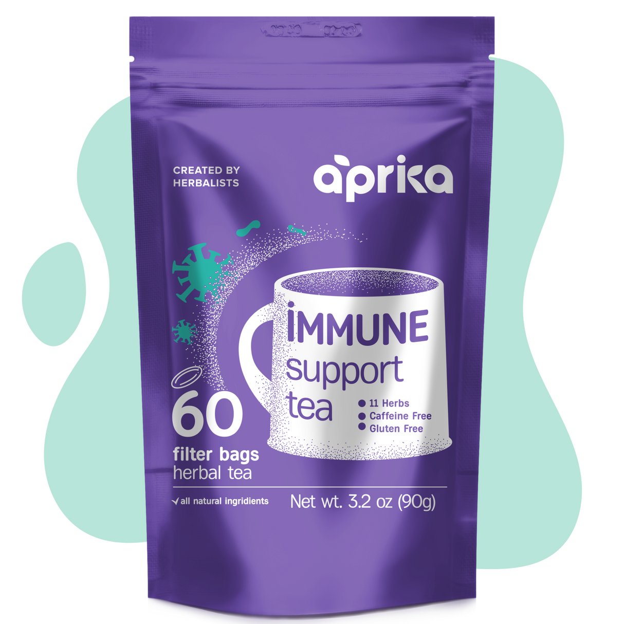 Immune System Support Herbal Tea, 60 Bags from Aprika Life