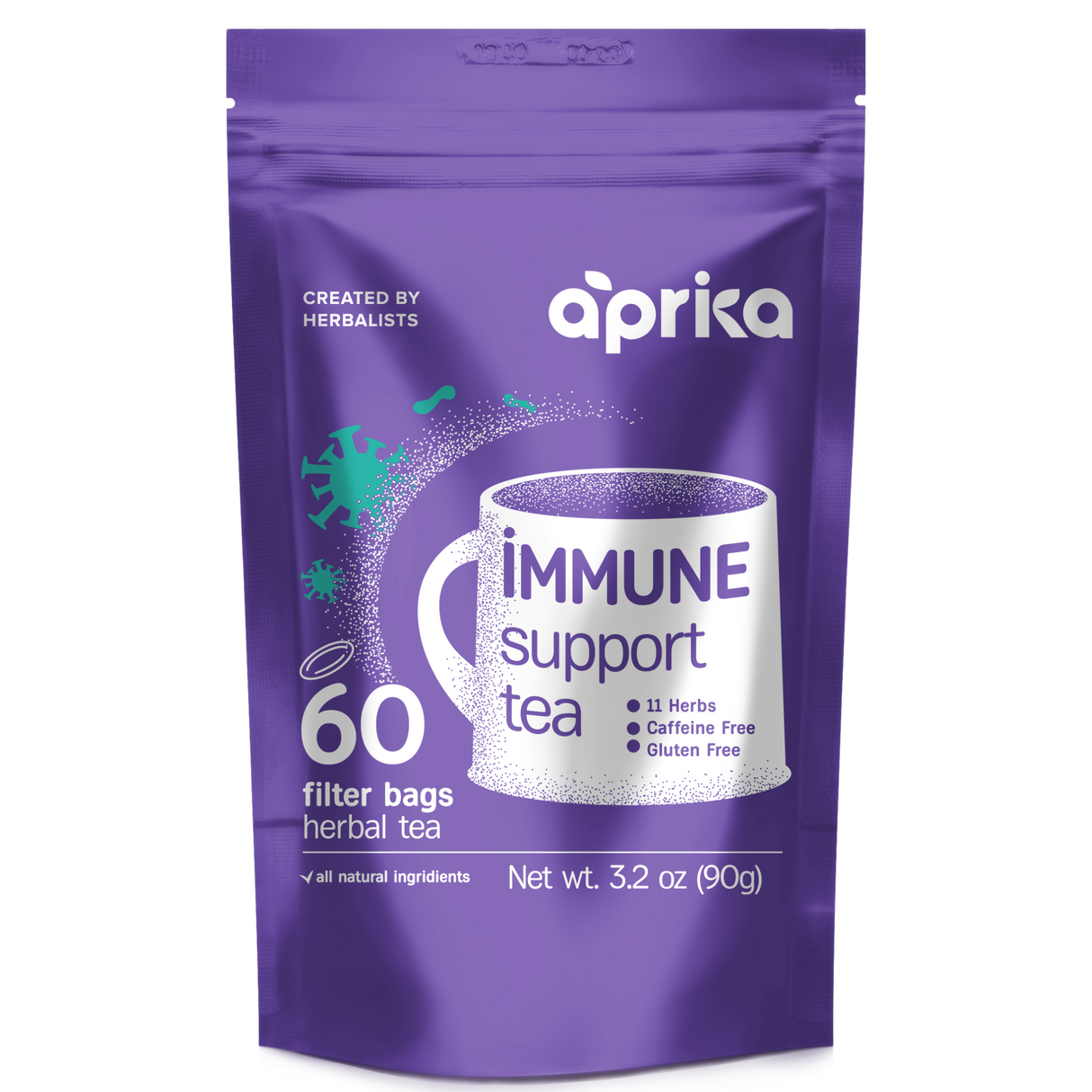 Immune System Support Herbal Tea, 60 Bags from Aprika Life
