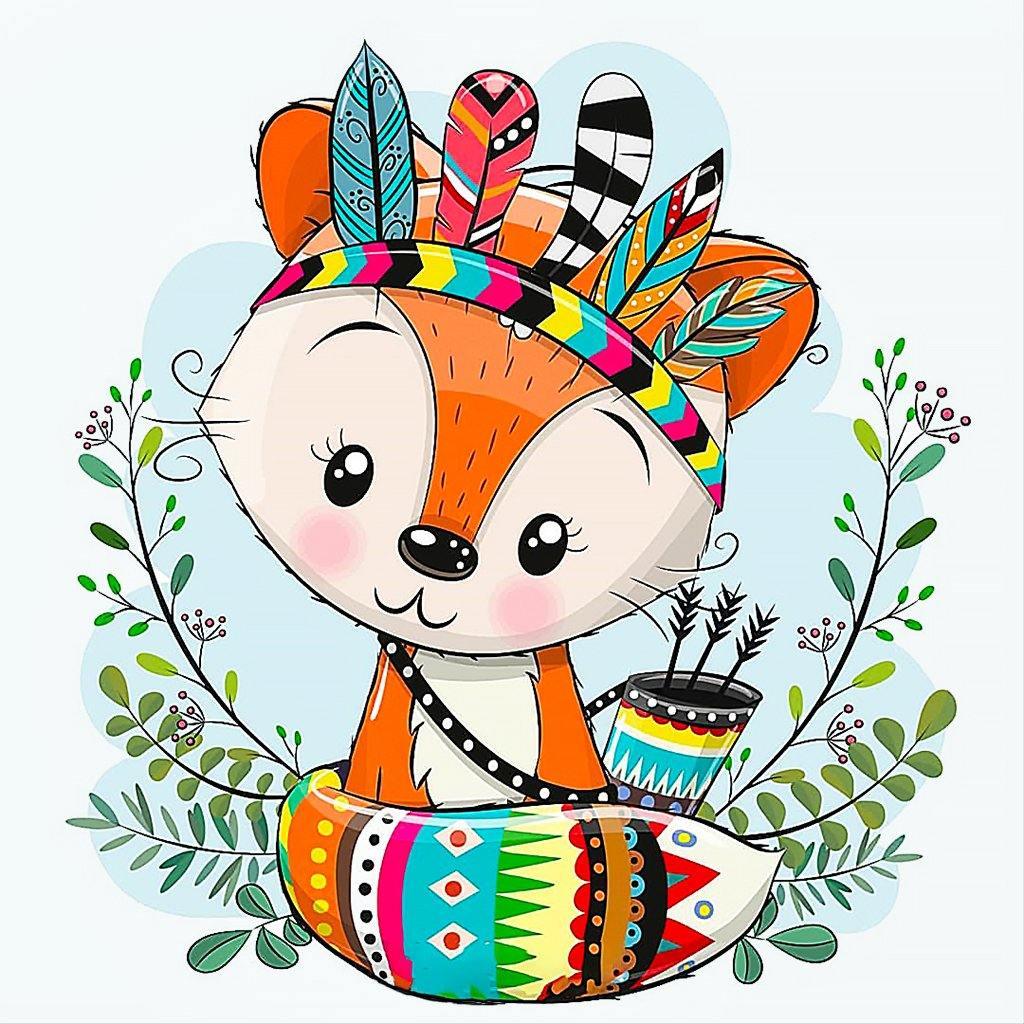 Indian Fox CS2532 7.9 x 7.9 inches Crafting Spark Diamond Painting Kit from Wizardi