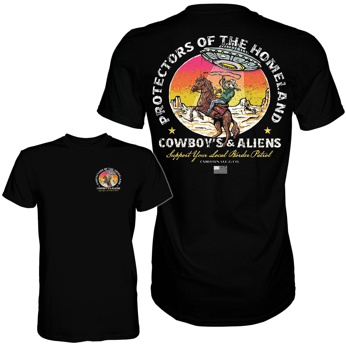 Border Patrol | Cowboy's & Aliens Men's T-Shirt From Combat Iron Apparel