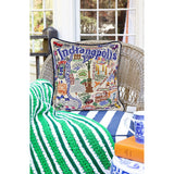 Indianapolis Hand-Embroidered Pillow from Quirks!