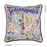 Indianapolis Hand-Embroidered Pillow from Quirks!