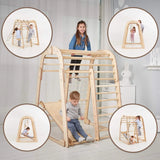 Indoor Wooden Playground for Children - 6in1 Playground + Swings Set + Slide Board from Goodevas