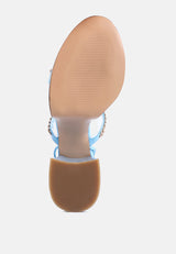 Indulgence Metal Chain Lace Up Chunky Sandals from London Rag International