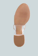 Indulgence Metal Chain Lace Up Chunky Sandals from London Rag International