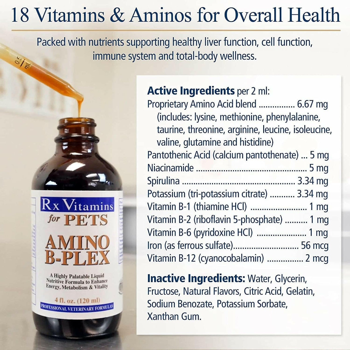 Rx Vitamins Amino B Plex, B Vitamin Complex Plus Amino Acids from HardyPaw