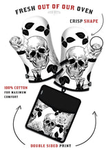 Gothic Skull Oven Mitts And Potholder Set From Zapps Clothing