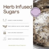 Lemon Peel infused artisan culinary sugar from Beach House Teas