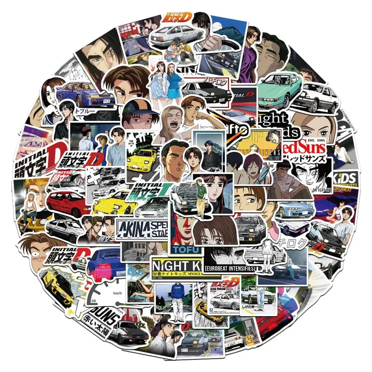 Initial D Anime Stickers - 10/30/50/100PCS from Kawaii Stop