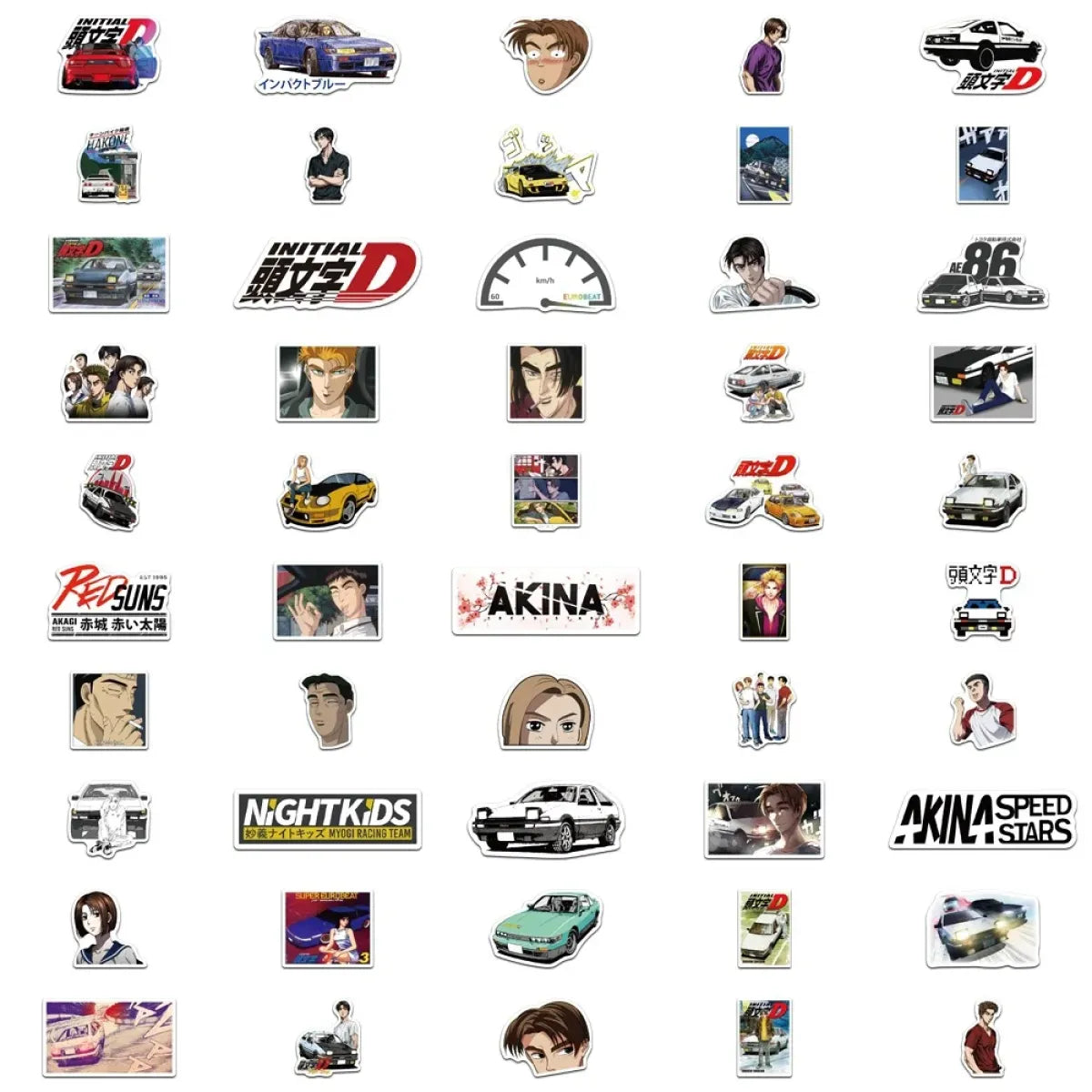 Initial D Anime Stickers - 10/30/50/100PCS from Kawaii Stop