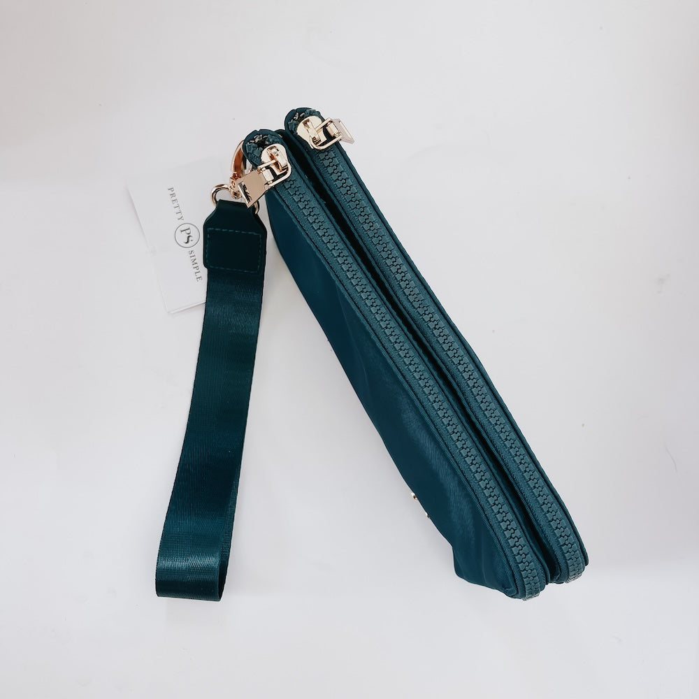 Cove Double Zip Nylon Wristlet Wallet from Pretty Simple