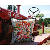Iowa Hand-Embroidered Pillow from Quirks!