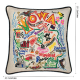 Iowa Hand-Embroidered Pillow from Quirks!