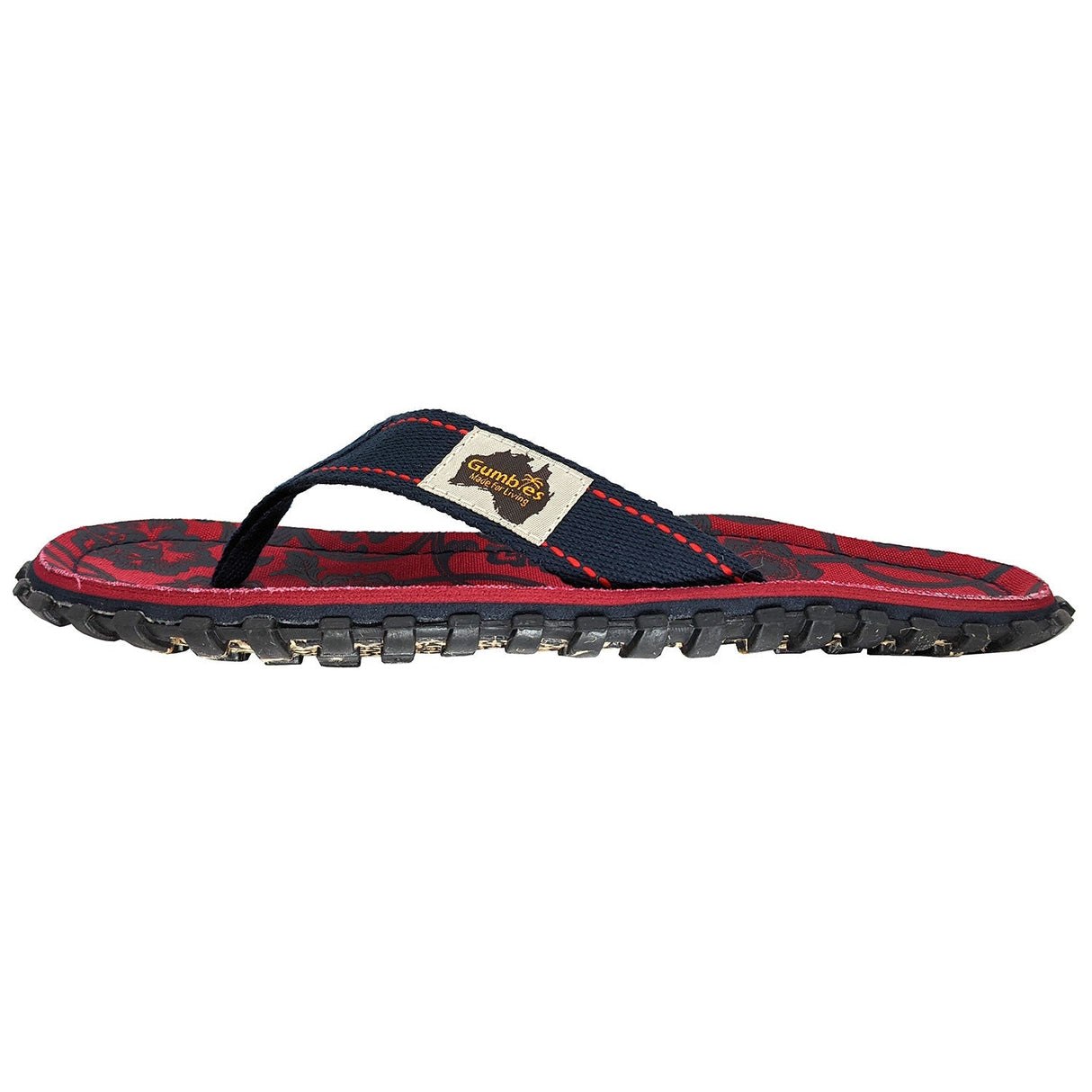 Islander Flip-Flops - Women's - Red & Blue Rose from Gumbies USA