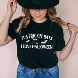 It's Frickin' Bats I Love Halloween Tee from Peachy Sunday