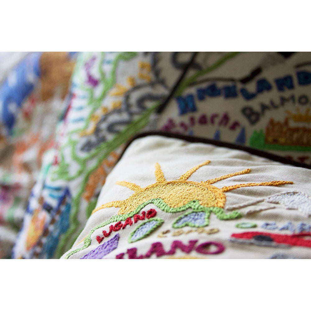 Italy Hand-Embroidered Pillow from Quirks!
