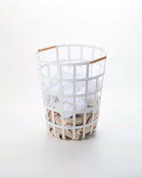 Wire Basket (18" H)  - Steel + Wood from Yamazaki Home