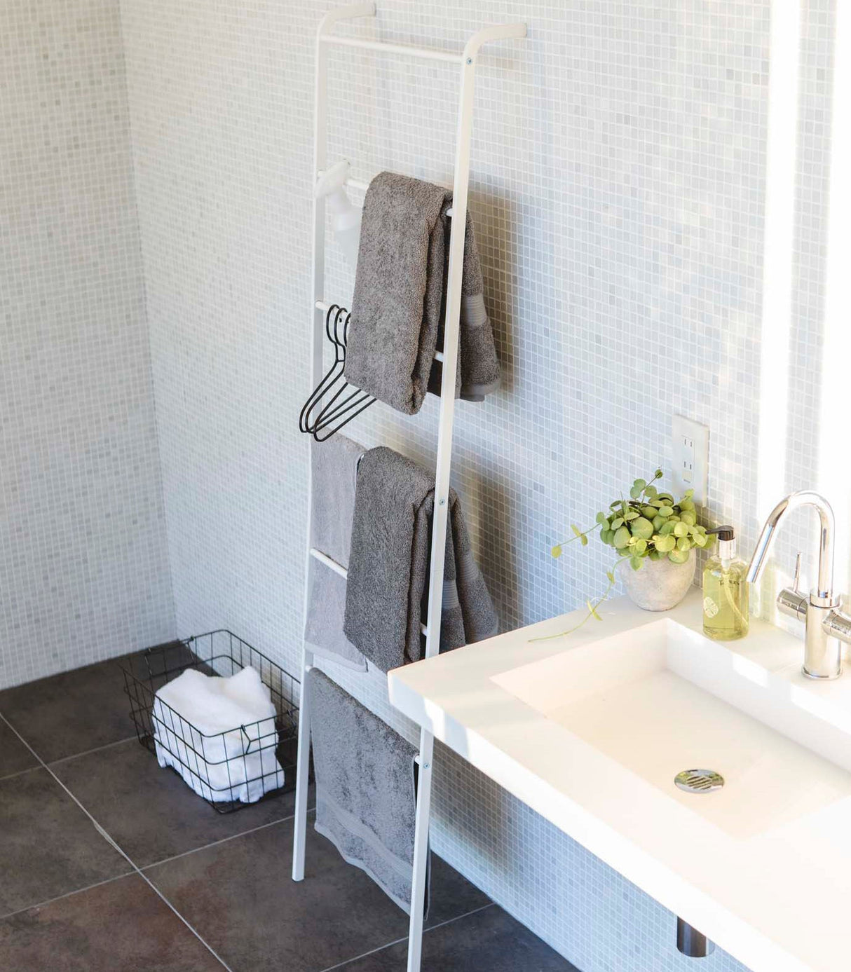 Leaning Storage Ladder (63" H)  - Steel from Yamazaki Home