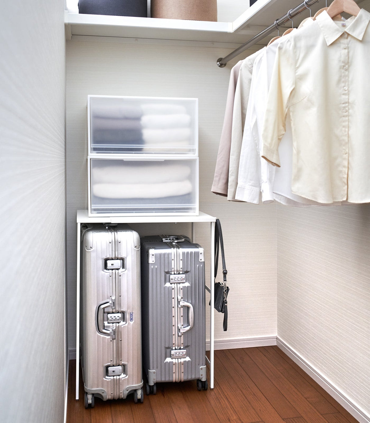 Expandable Suitcase Rack - Steel from Yamazaki Home