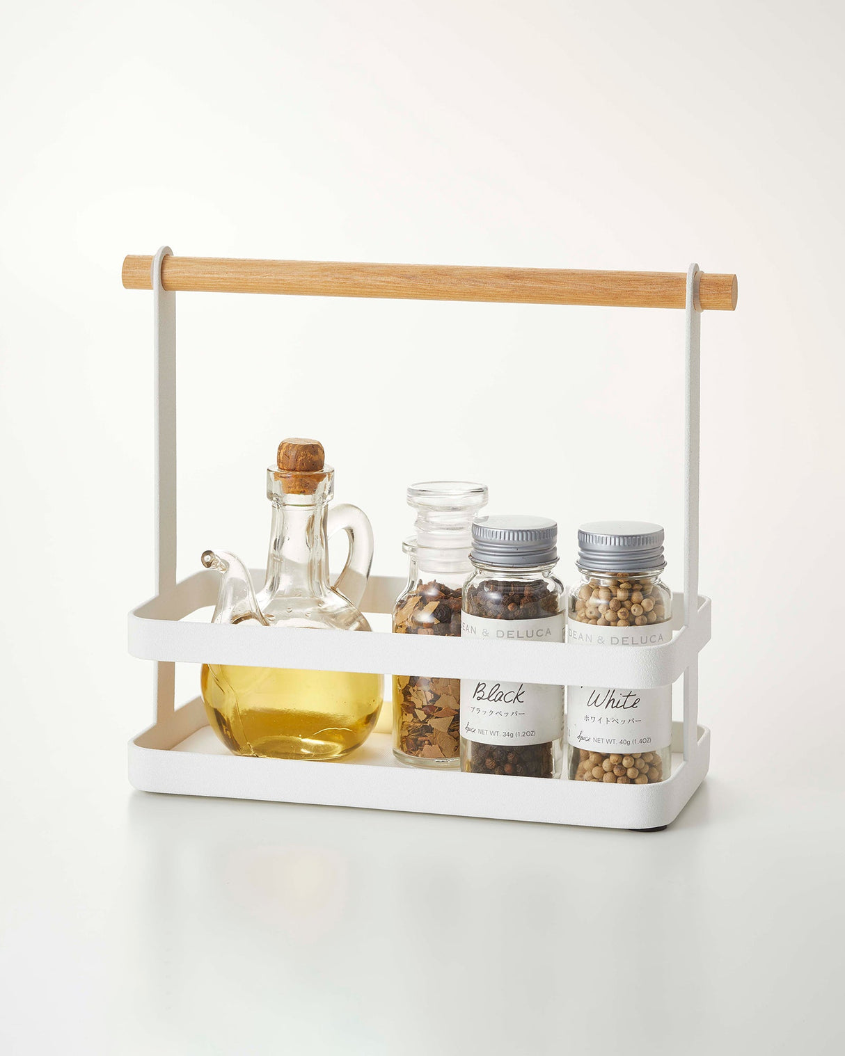 Tabletop Storage Caddy - Steel + Wood from Yamazaki Home