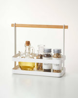 Tabletop Storage Caddy - Steel + Wood from Yamazaki Home