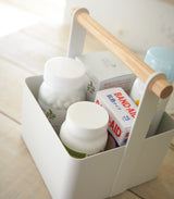 Storage Caddy - 2 Sizes - Steel + Wood from Yamazaki Home