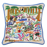 Jacksonville Hand-Embroidered Pillow from Quirks!