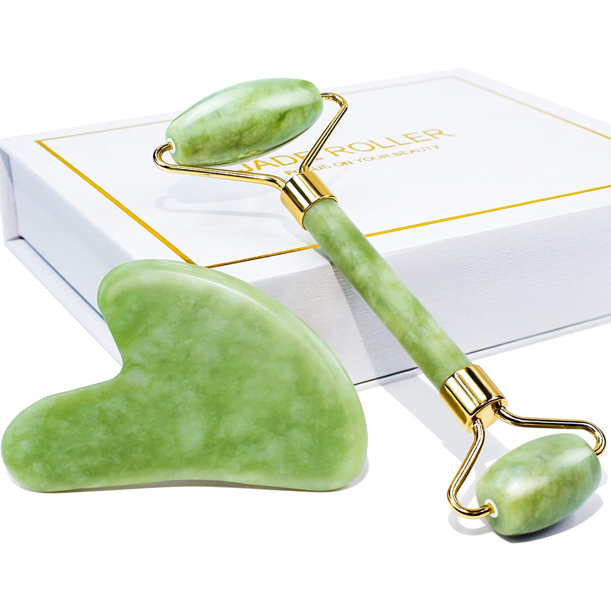 Jade Roller & Gua Sha Gift Box from BeNat