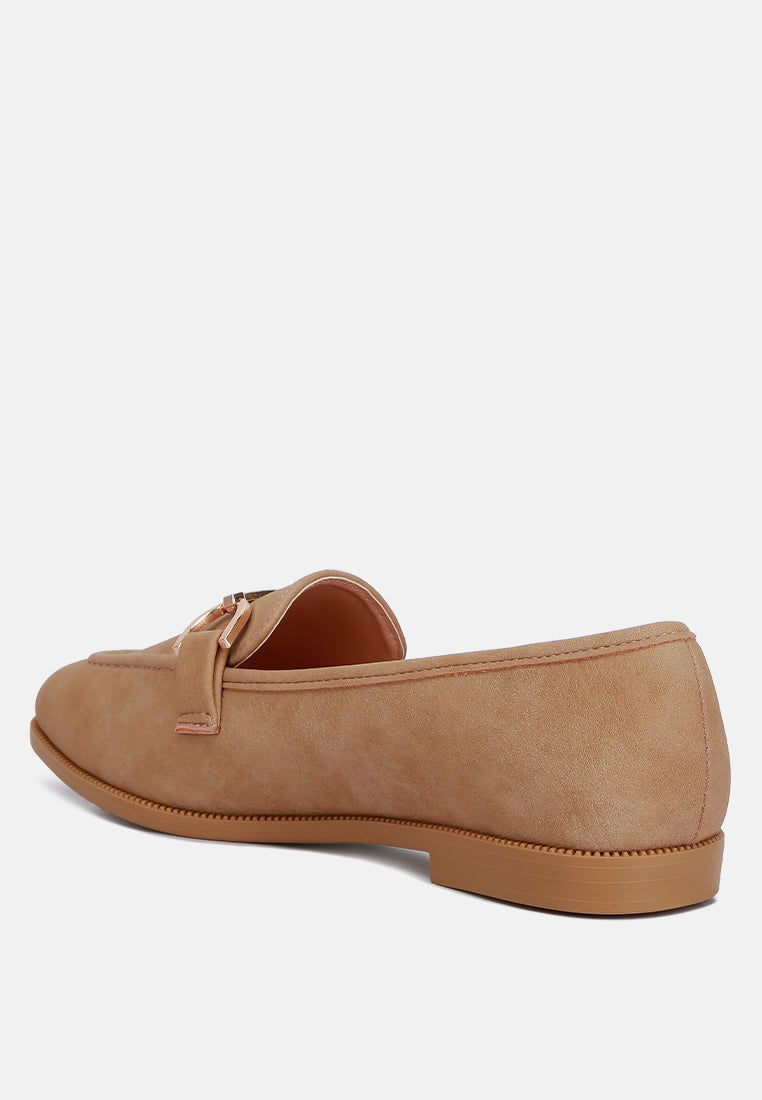 Jagger Horsebit Detail Flat Loafers from London Rag International