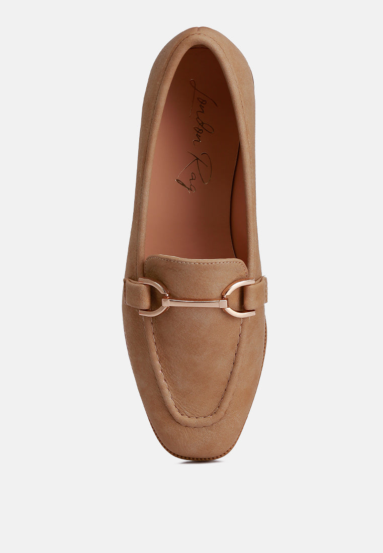 Jagger Horsebit Detail Flat Loafers from London Rag International