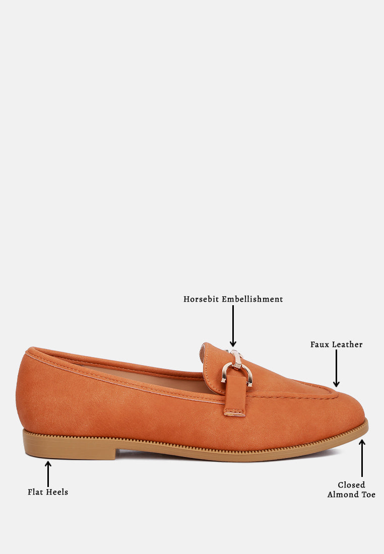Jagger Horsebit Detail Flat Loafers from London Rag International