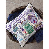 James Madison University Collegiate Embroidered Pillow by CatStudio from Quirks!