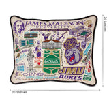 James Madison University Collegiate Embroidered Pillow by CatStudio from Quirks!