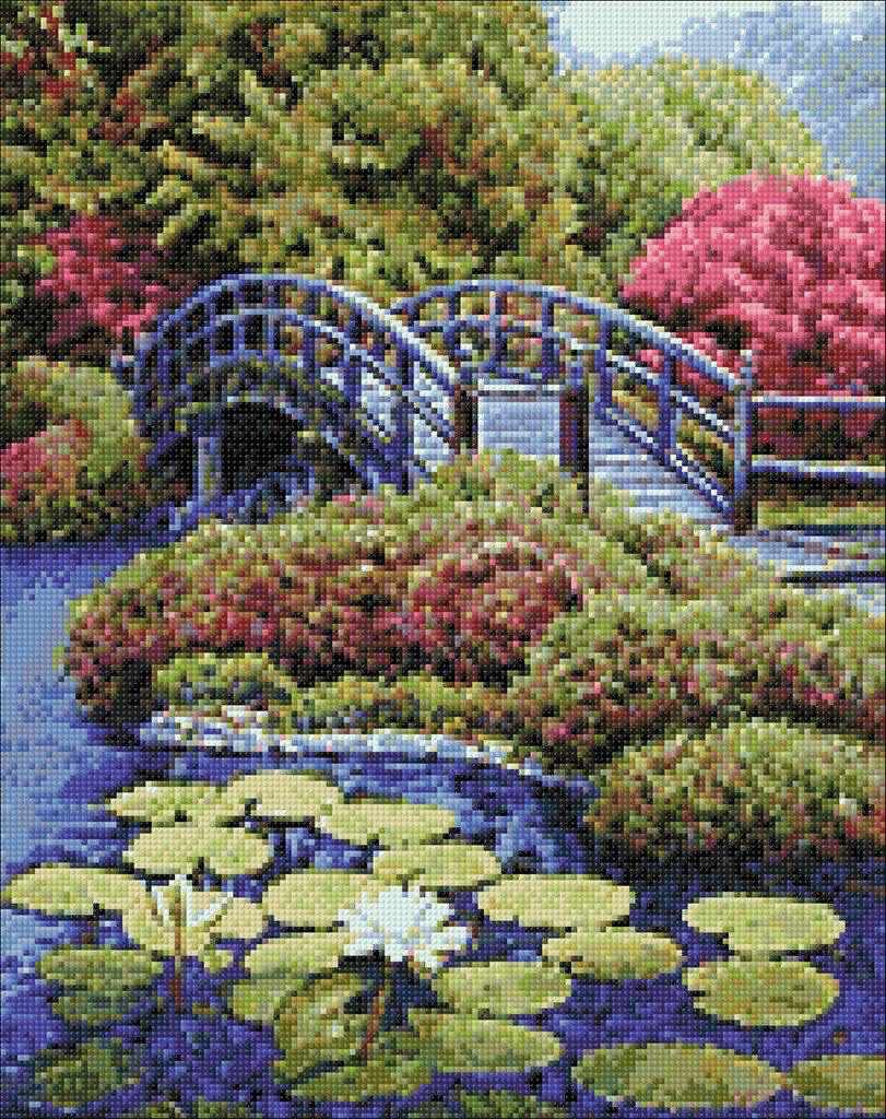 Japanese Garden WD096 14.9 x 18.9 inches Wizardi Diamond Painting Kit from Wizardi
