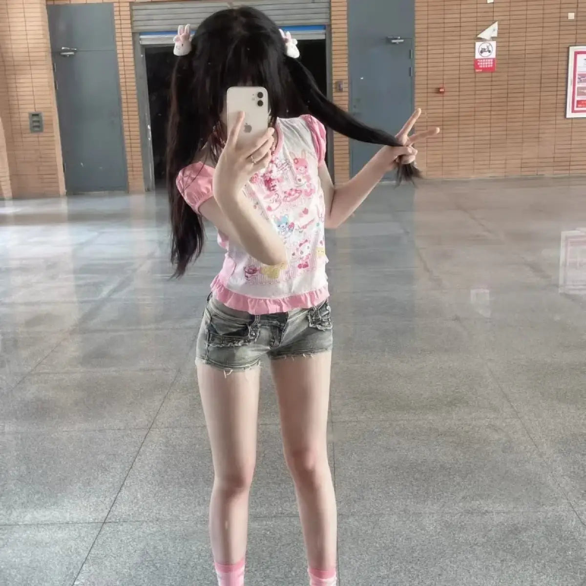 Cute Japanese Print T-Shirt – Colorful Kawaii Summer Top for Girls From Kawaii Stop